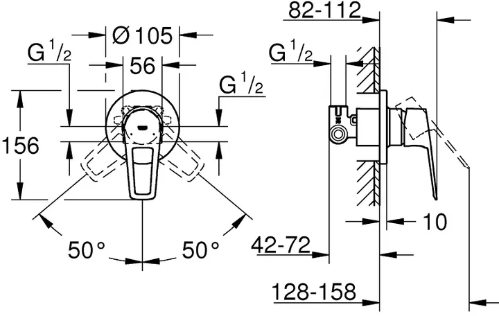 Змішувач прихованого монтажу для душу GROHE BAULOOP (29042001) Київ - фото 5