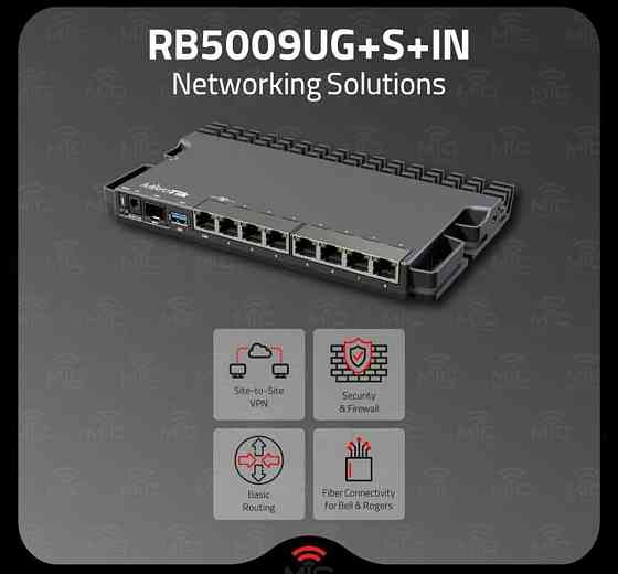 Мережеве обладнання MikroTik Router BOARD RB5009UG+ S +IN Нові! Київ