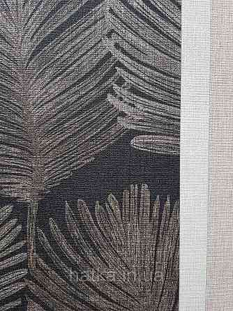 Шпалери вінілові на флізеліні AS creation Metropolitan stories By Time 0,53х10 листя папороті сірі чорні Київ