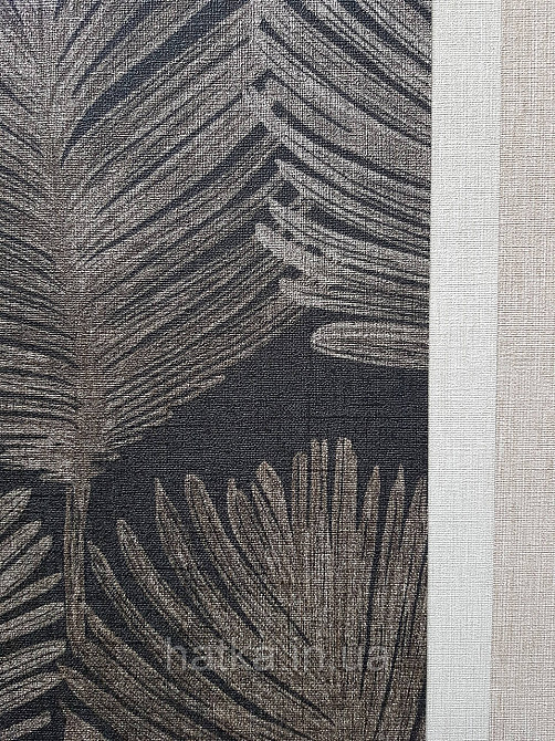 Шпалери вінілові на флізеліні AS creation Metropolitan stories By Time 0,53х10 листя папороті сірі чорні Київ - фото 3