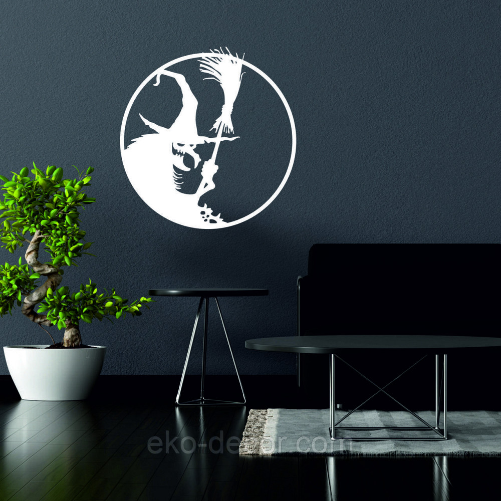 Декоративное настенное Панно «Ведьма», Декор на стену 90*86 см, Белый Киев - изображение 2