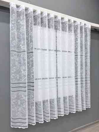 Тюль жакард VR-Textil № 1602т Арка на кухню колір білий 200х160 см (53-0182) Київ