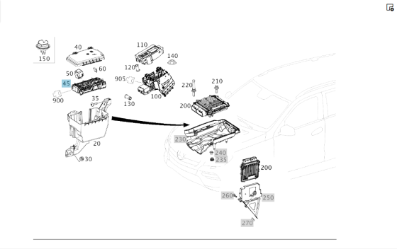 Mercedes-Benz  A1669068201 Блок запобіжників G-class W463 ML/GLE W166 GL/GLS X166 GLE Coupe C292 Одеса