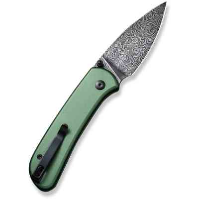 Ніж Civivi Qubit, Green Aluminum, Damascus (C22030E-DS1) Вінниця
