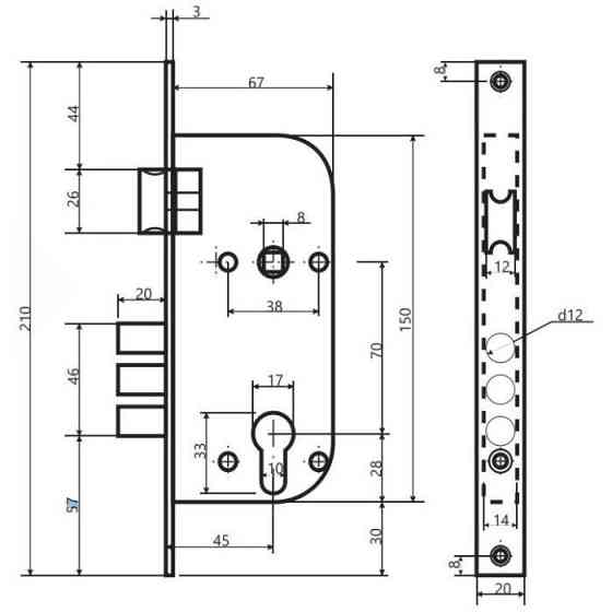 Замок врізний Cordon 1500 Харків