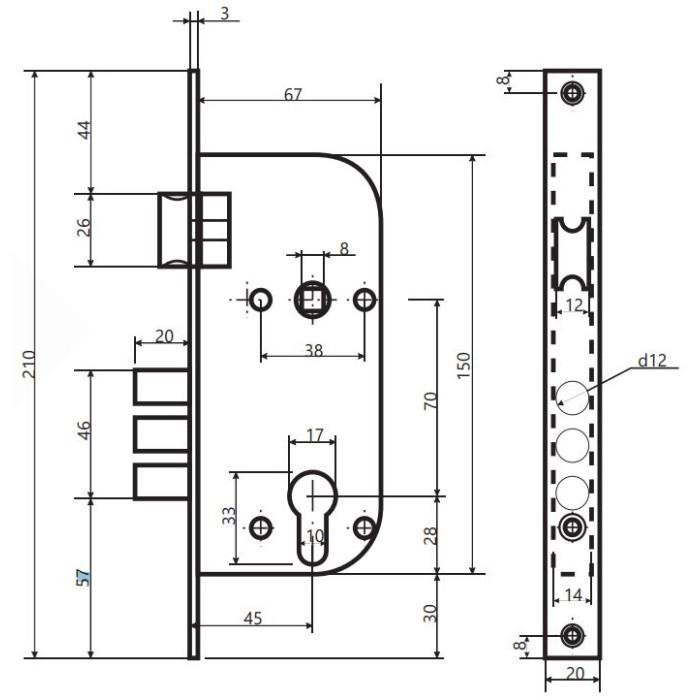 Замок врізний Cordon 1500 Харків - фото 2