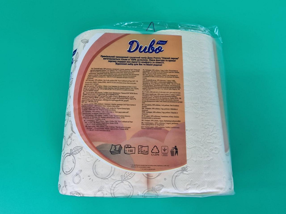 Туалетная бумага(3слоя)  белая с ароматом (а4) Диво Premio Aroma ПЕРСИК (1 пачка) Харьков - изображение 4