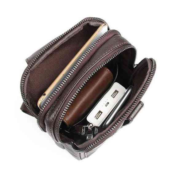 Сумка мужская кожаная через плечо Коричневая (Vintage) Киев