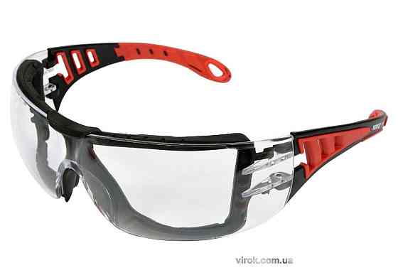 Окуляри захисні YATO відкриті, прозорі, зі зміцненими еластичними дужками [12/240] Одесса