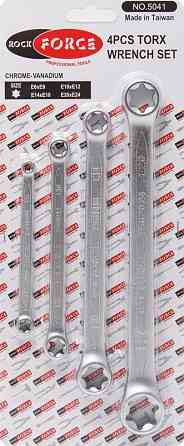 Набір ключів накидних Е-профіль, 4пр. (Е6хЕ8, Е10ХЕ12, Е14ХЕ18,Е20хЕ24) ROCKFORCE RF-5041 Одесса