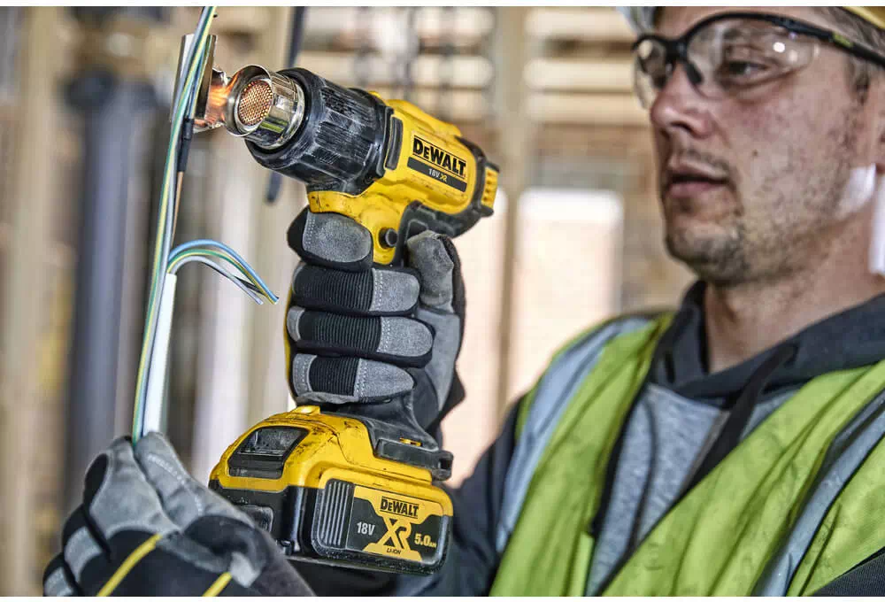 Аккумуляторный промышленный фен DeWALT DCE530N : 18 В, 290°С/530°С, 190 л/мин, без АКБ Киев - изображение 7