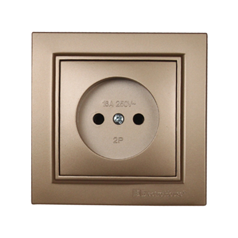 Розетка без заземлення 16А, Enzo  розкішне золото Дніпро - фото 1