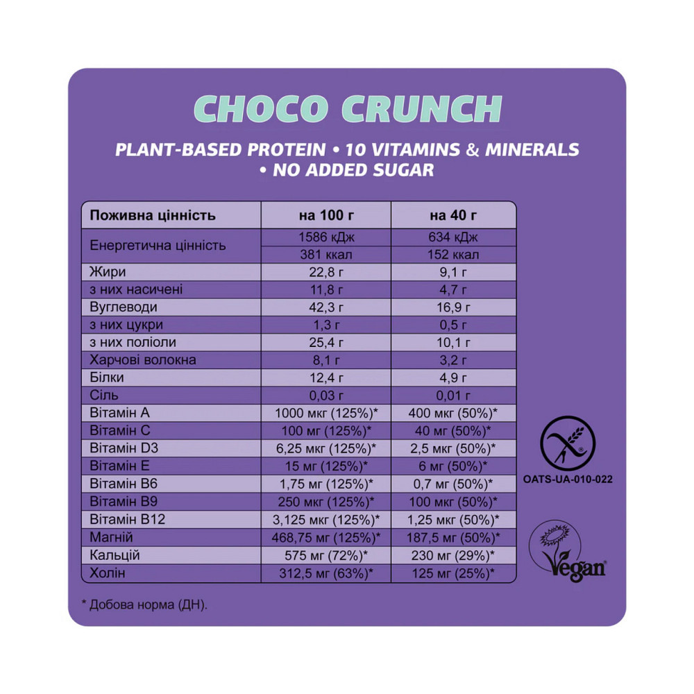 Fizi Mood Booster - 12x40g Choco Crunch Київ - фото 3