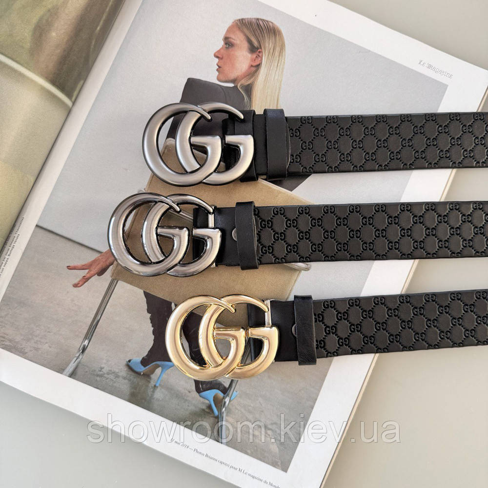 Женский стильный кожаный ремень (5003) grey Киев - изображение 4