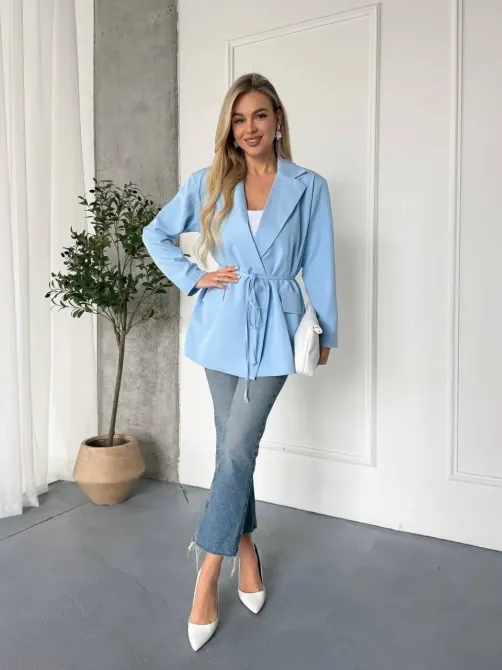 Женский пиджак с поясом - универсальная вещь для базового гардероба Одесса - изображение 7