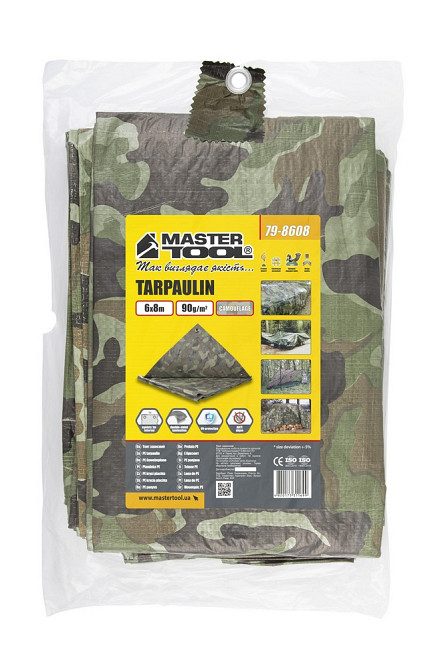 MASTERTOOL Тент MASTERTOOL CAMOUFLAGE 6х8 м 90 г/м² 79-8608 Коломыя - изображение 8