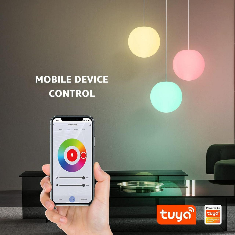 LED Светодиодная Люстра подвесной светильник FUYO регулируемая яркост RGB смена цветов управление пультом WiFi Киев - изображение 5