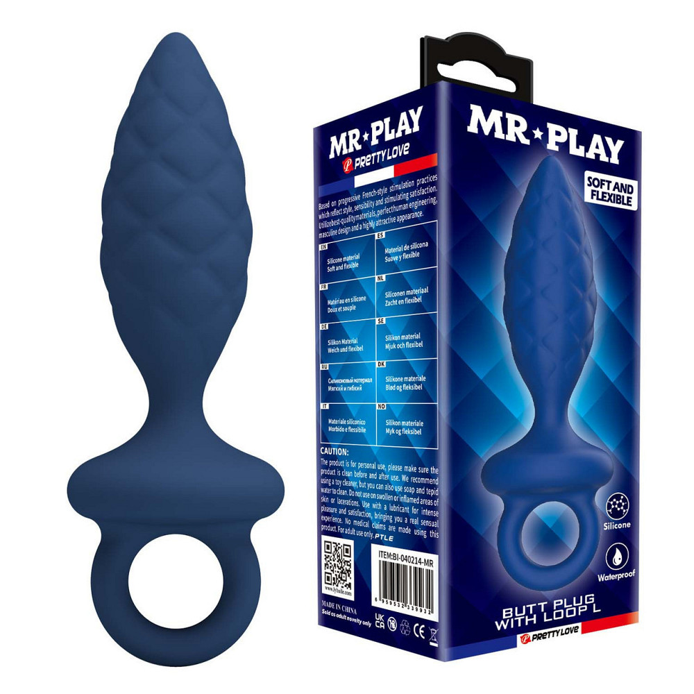 Анальна пробка MR. PLAY Butt Plug with Loop – Size L Sex Aura Київ - фото 1