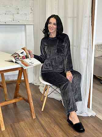 Махровый костюм с декоративными карманами Luci 46-48, Графит Киев