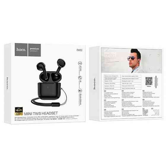 Навушники HOCO EW53 Lucky true wireless BT headset Black Київ
