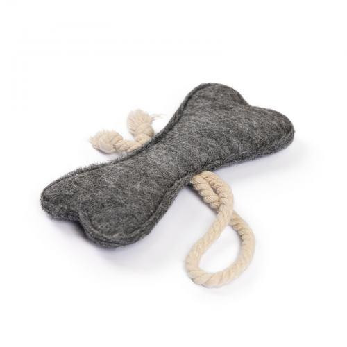 Игрушка Природа «Косточка большая» для собак, серая, 15х16х7 см Винница - изображение 1