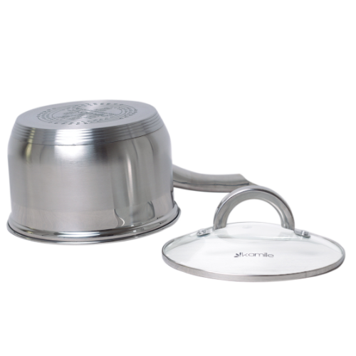 Ковш нержавіюча сталь 2л з кришкою 4227S KAMILLE Житомир - изображение 3