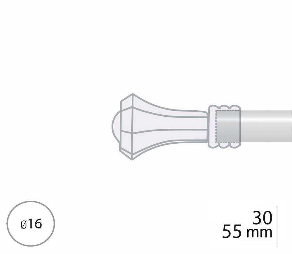Закінчення для карнизу Orvit КАСТЕЛЛА 16 мм МІДЬ Львів - фото 2