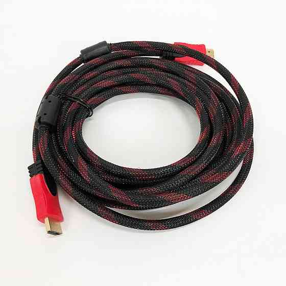 Кабель усиленный 5м переходник адаптер HDMI-HDMI папа-папа аудио видео шнур в обмотке EA-93 Киев