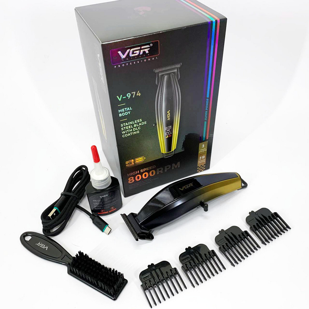 Машинка для стрижки волосся потужна VGR V-974, Тример для стрижки акумуляторний професійний LO-41 Івано-Франківськ - фото 4