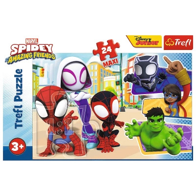 Пазл Trefl Maxi Spiderman Спайди и его друзья 24 элемента (5900511143485) Винница - изображение 3