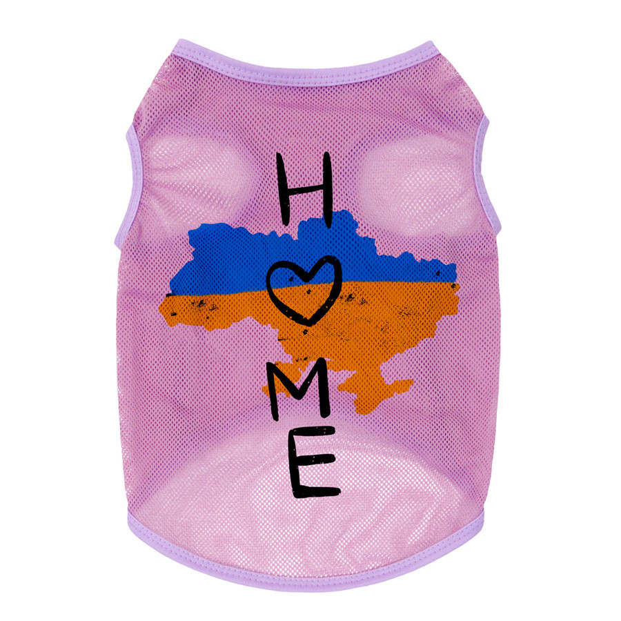Майка для собак WAUDOG Clothes малюнок "Дом", сітка, S, B 30-33 см, C 18-21 см рожевий Вінниця - фото 2
