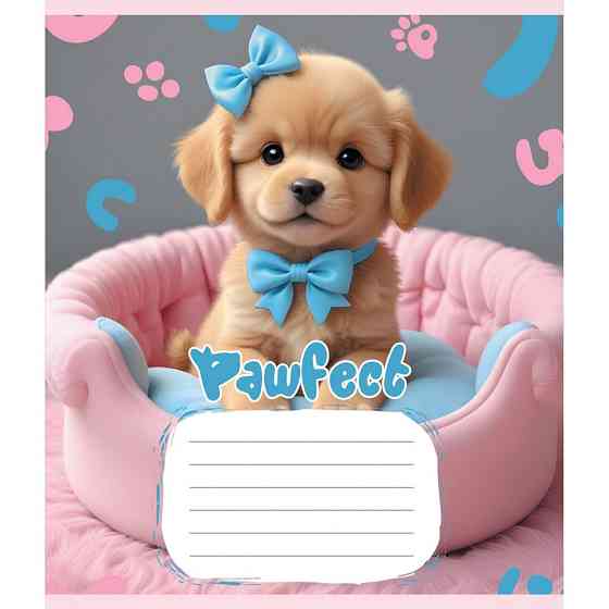 Зошит учнівський "Цуценята" 012-510126C-2 в косу лінію, 12 аркушів Вінниця