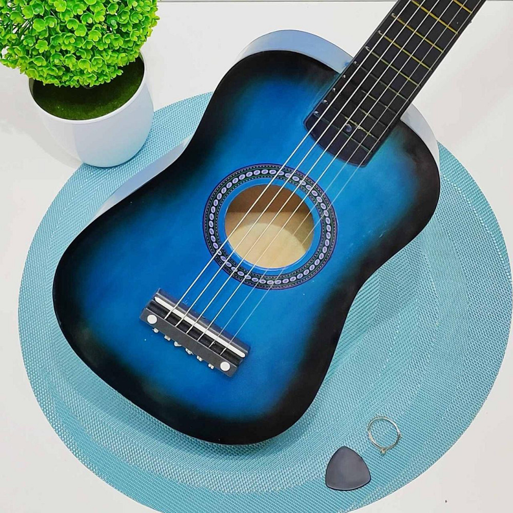 Гітара дерев'яна дитяча 6 струн 52см Синя (M 1370) Чернигов - изображение 4