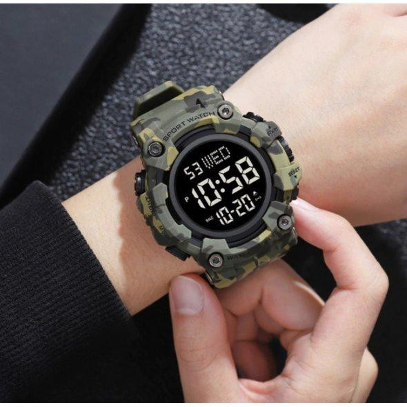 Тактические водостойкие кварцевые часы Skmei Kamo Green Киев - изображение 4