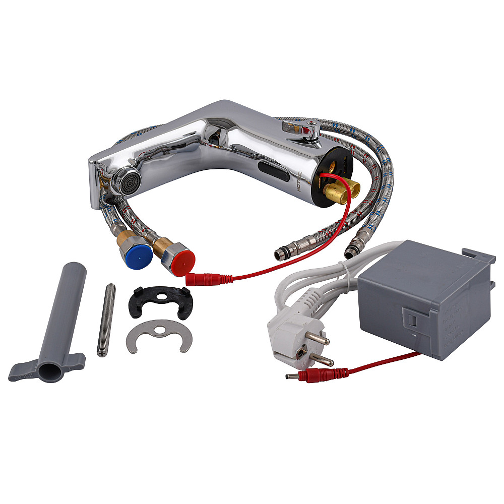 Змішувач сенсорний для умивальника HOTEC 19.117-DC/AC (220V/6V) з трансформатором Луцк - изображение 2