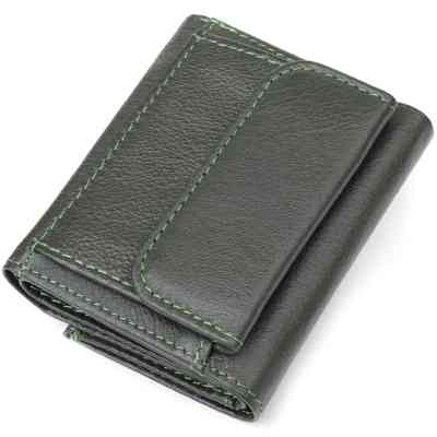 Гаманець ST Leather З натуральної шкіри Зелений (23083) Вінниця