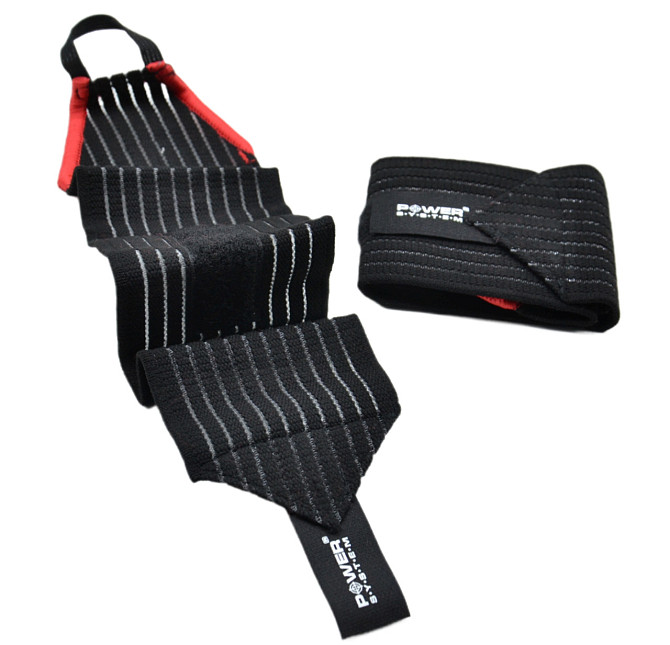 Кистьові бинти Power System PS-6000 Elastic Wrist Support Black/Red Кам'янське - фото 8