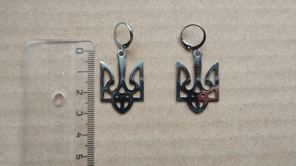 Серьги Герб Украины, серьги бижутерия Киев - изображение 4