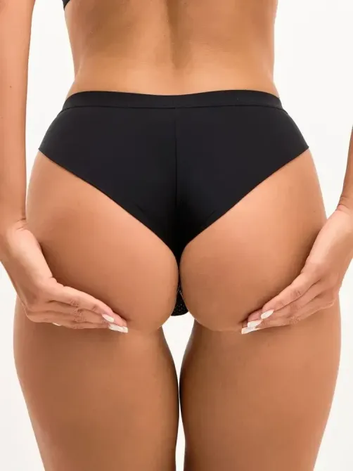 Комплект белья: бюстгальтер push-up и бразилианы Balaloum 9365 Черный 90D Киев - изображение 3