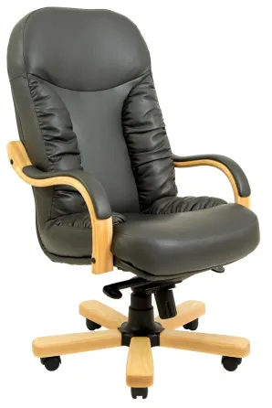 Офісне Крісло Керівника Richman Buford Fly 2230 Wood Lux Beech M1 Tilt Чорний Київ