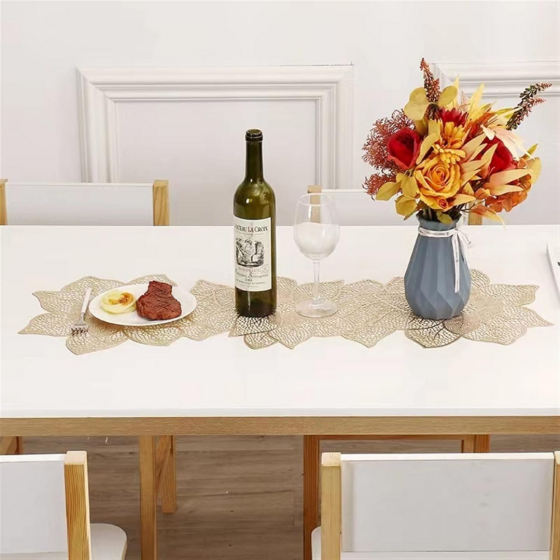 Килимок сервірувальний під гаряче, 91×35см, сервірувальна серветка скатертина золотиста Кам'янець-Подільський