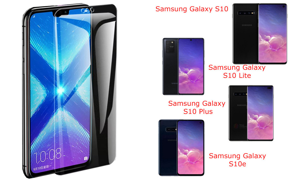 Защитное стекло NeoGlass для Samsung Galaxy S10, S10 Lite, S10 Plus, S10е – ультрапрозрачное и устойчивое Киев - изображение 2