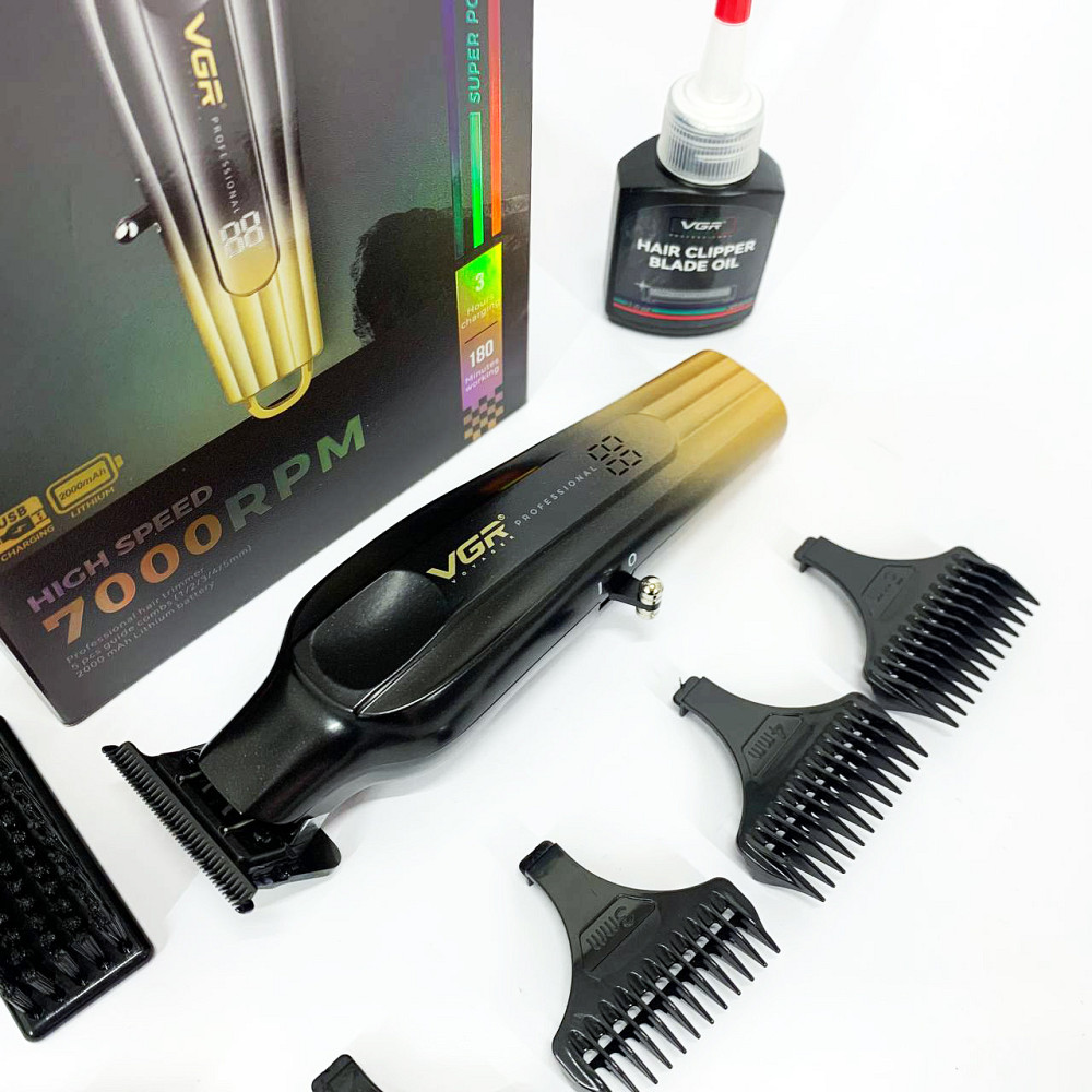 Машинка для стрижки с дополнительными насадками VGR V-935, Мужской триммер для окантовки VO-62 Львов - изображение 6