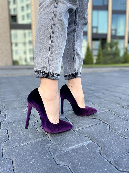 Туфлі жіночі LENA MELIANI фіолетовий оксамит каблук 11.5 см 35р. 36р. (F905-M91) Коломыя - изображение 10
