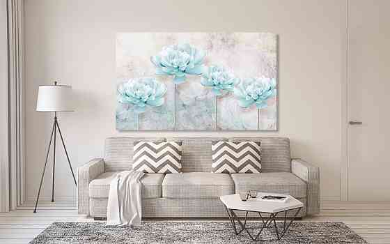 Картина полотно у вітальню / спальню    Квіти  MLP_275 ( 60х30см ) Київ