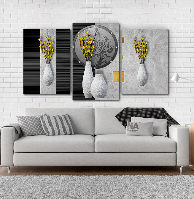 Модульна картина Квіти у вазі Art-210_3 Київ - фото 2