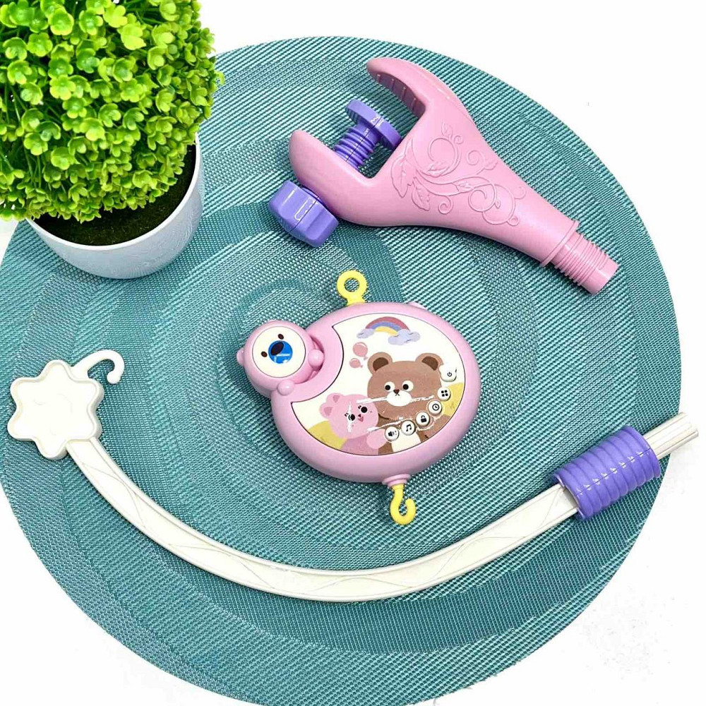 Мобіль для ліжечка зі звуковими ефектами та проектором Рожевий (368-10) Чернігів - фото 2