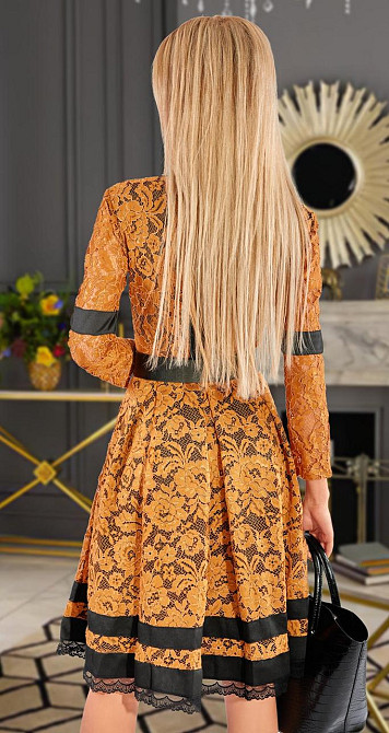 Комбинированное гипюровое платье (46) Киев - изображение 4