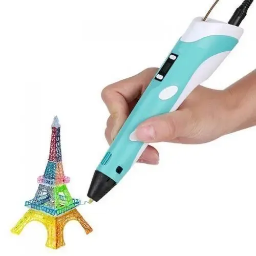 3D ручка c LCD дисплеем и набором эко пластика для 3Д рисования 3D Pen Blue Коломыя
