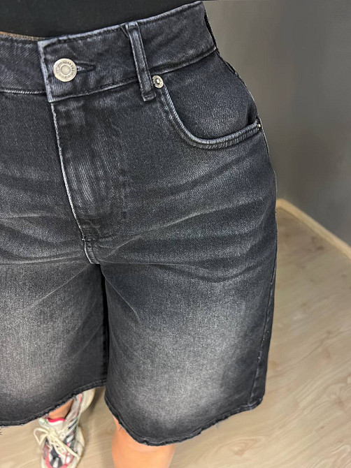 Шорти жіночі джинсові Zeo Basic 4869 бермуди великі розміри чорні, чорний, 40, 40, 78 см, 106 см Київ - фото 16